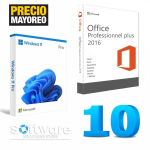 Bundle 10 Licencias Windows 11 Pro + Paquetería Microsoft Office Professional 2016 Digital Key