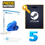 Licencia Windows 11 Pro + 5 Steam Random Digital Key