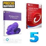 Bundle 5 Licencias Windows 11 Pro Workstation + Trend Micro Maximun
