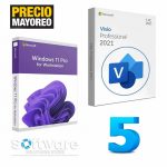 Bundle 5 Licencias Windows 11 Pro Workstation + Visio Professional 2021